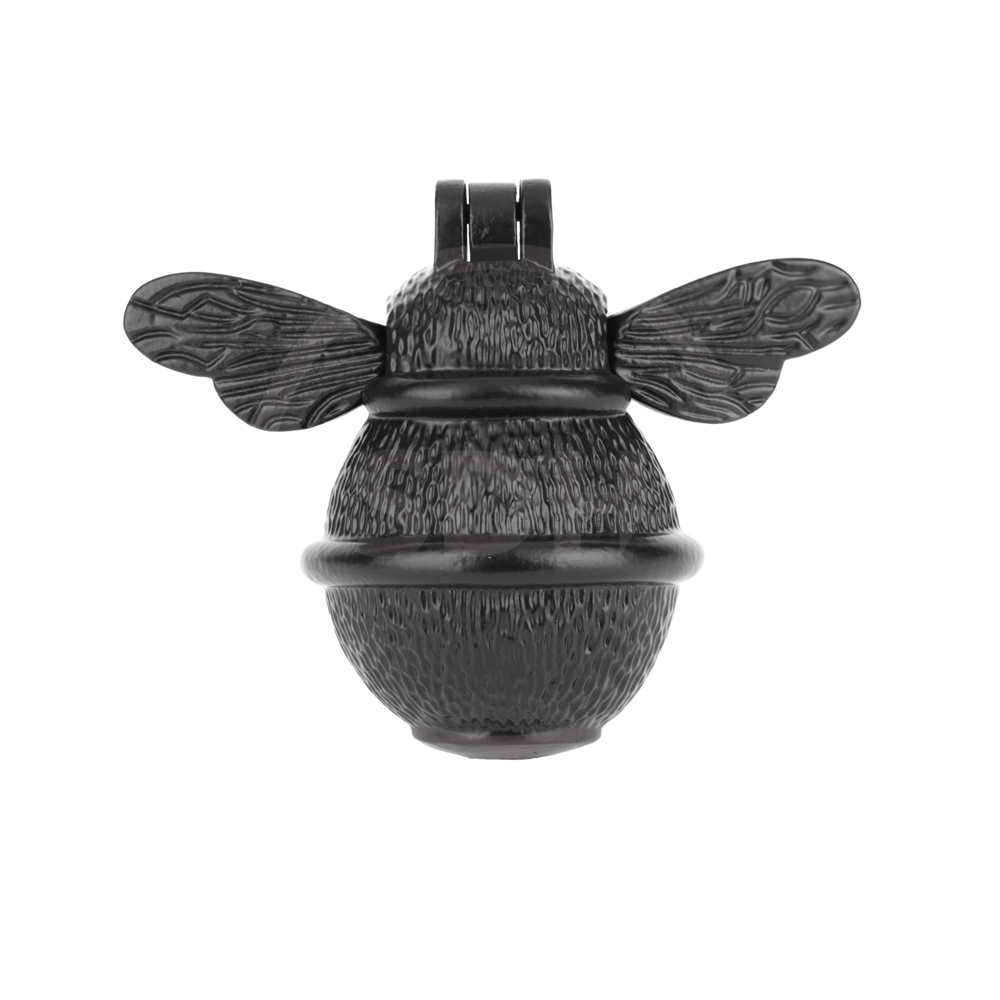 Brass Bumble Bee Door Knocker - Polished Black